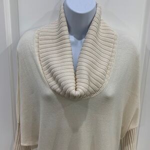 MaxMara Cream Cowl Neck Tunic Sweater Sz. S